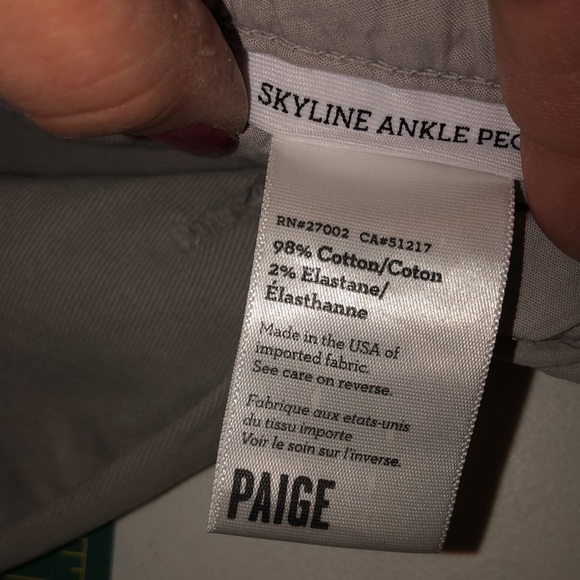 Paige size 30 light silver gray high rise distressed jeans with stretch - Picture 5 of 10